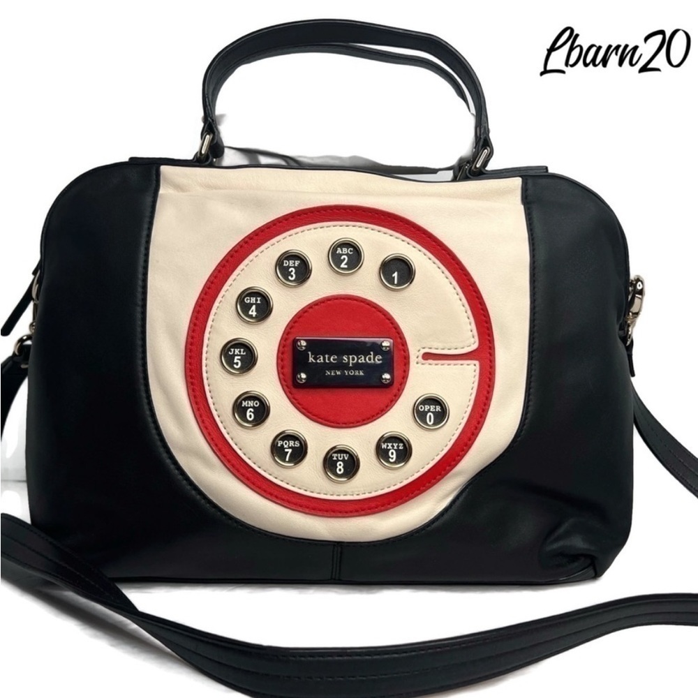 Kate Spade Call Me Chase Telephone Dial Tote Weekender Bag Purse Hayden Novelty - Picture 5 of 15